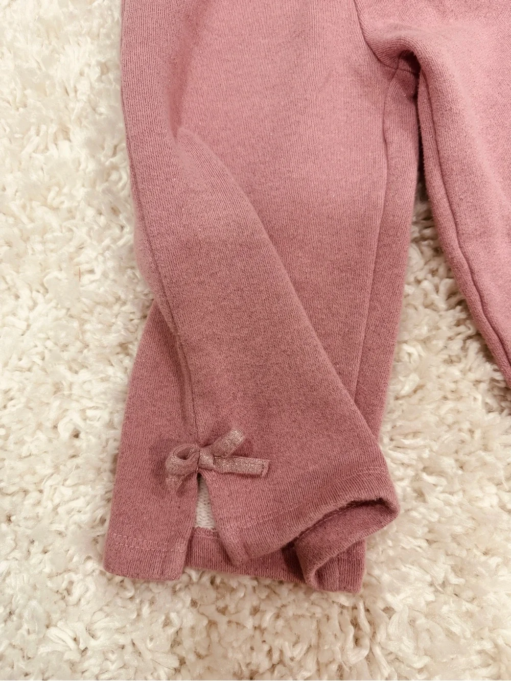 Zara Kids Sparkly Pink Pull-On Sweater Pants Size 3 Years